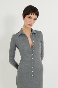 The Polo Dress, Grey Wool ALFIE The Polo Dress, Grey Wool ALFIE
