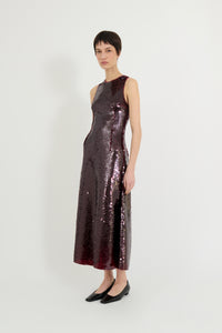 mia sequin dress Glam Sequin Dress with a Short Train
