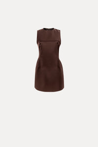 alfie mini dress brown The Nori Dress, Chocolate – Material:Engineered Wood, Metal col-maxi-dresses Detachable lining Zendaya's Backless Bridal Dress