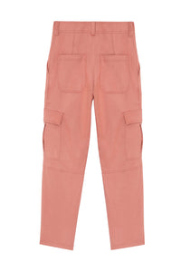 Light pink cashmere cargo pants