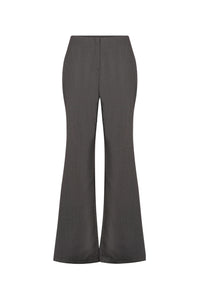 Packshot pinstripe wool low rise bell shaped pants
