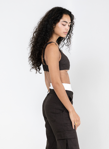 Dark brown bralette top