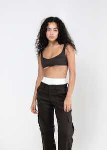 Dark brown bralette top